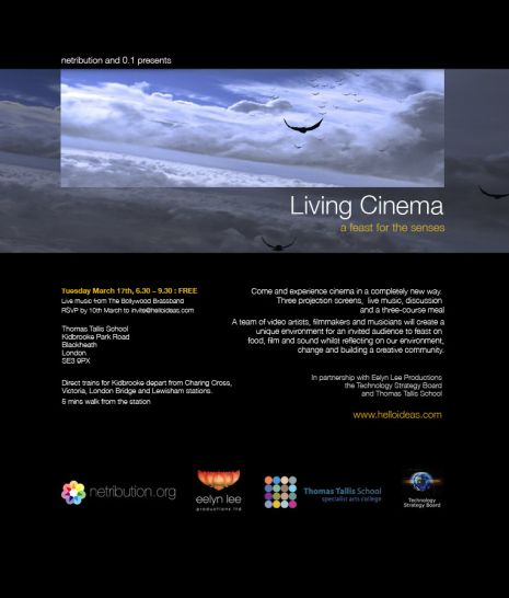 A living cinema flyer