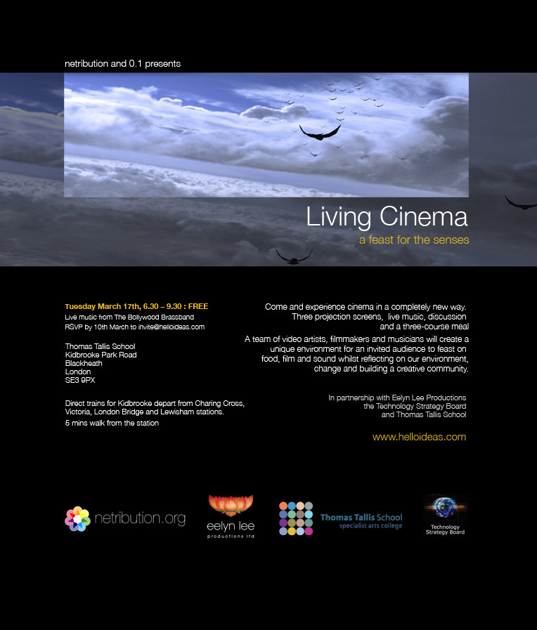 A living cinema flyer