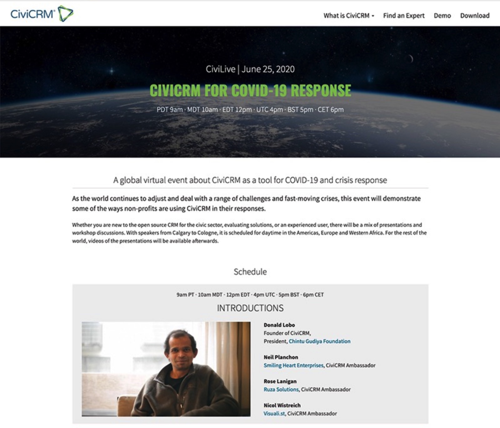 CiviLive for Covid Response