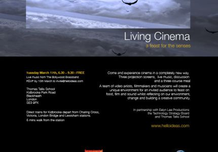 A living cinema flyer